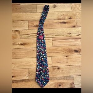 1993 Coca-Cola Multicolor Dog Pattern Tie